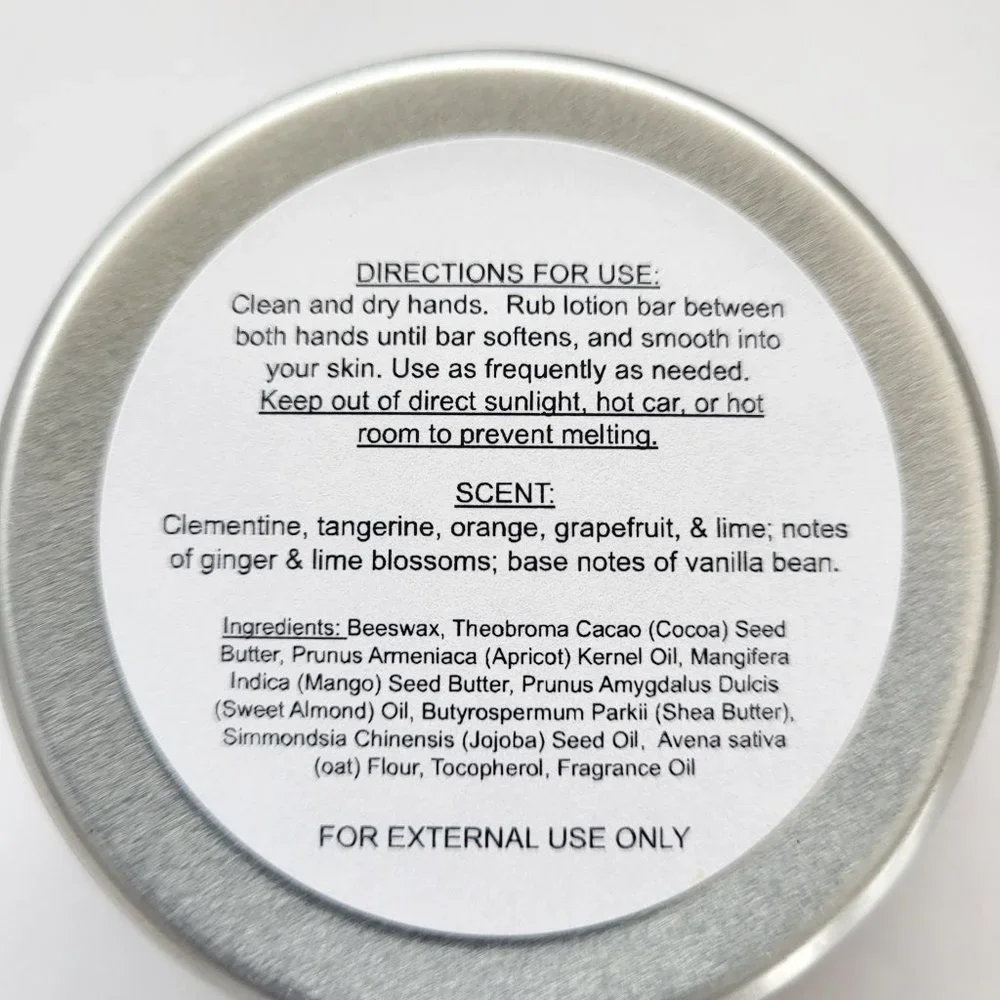 Solid Lotion Bar - Clementine_2